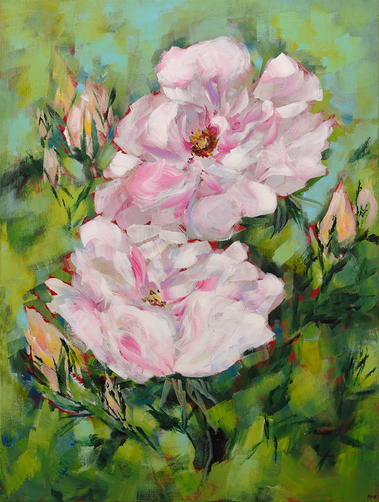 Rose Orienta Magnolia als Gemälde